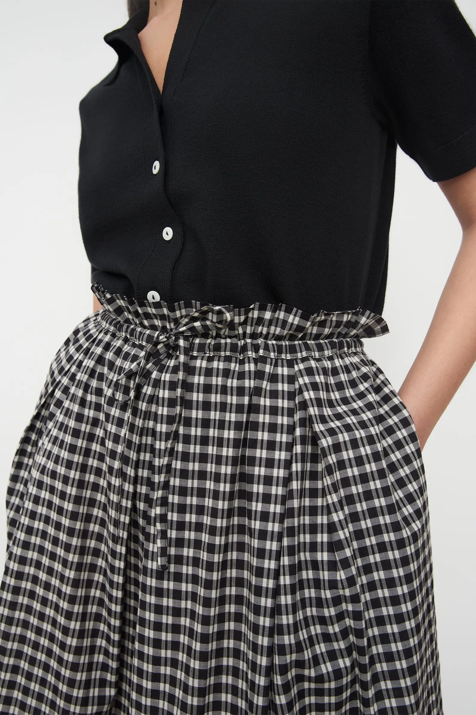 Kowtow Stevie Skirt - Monochrome Check