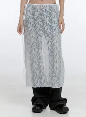 Lace Whisper Maxi Wrap Skirt CG414