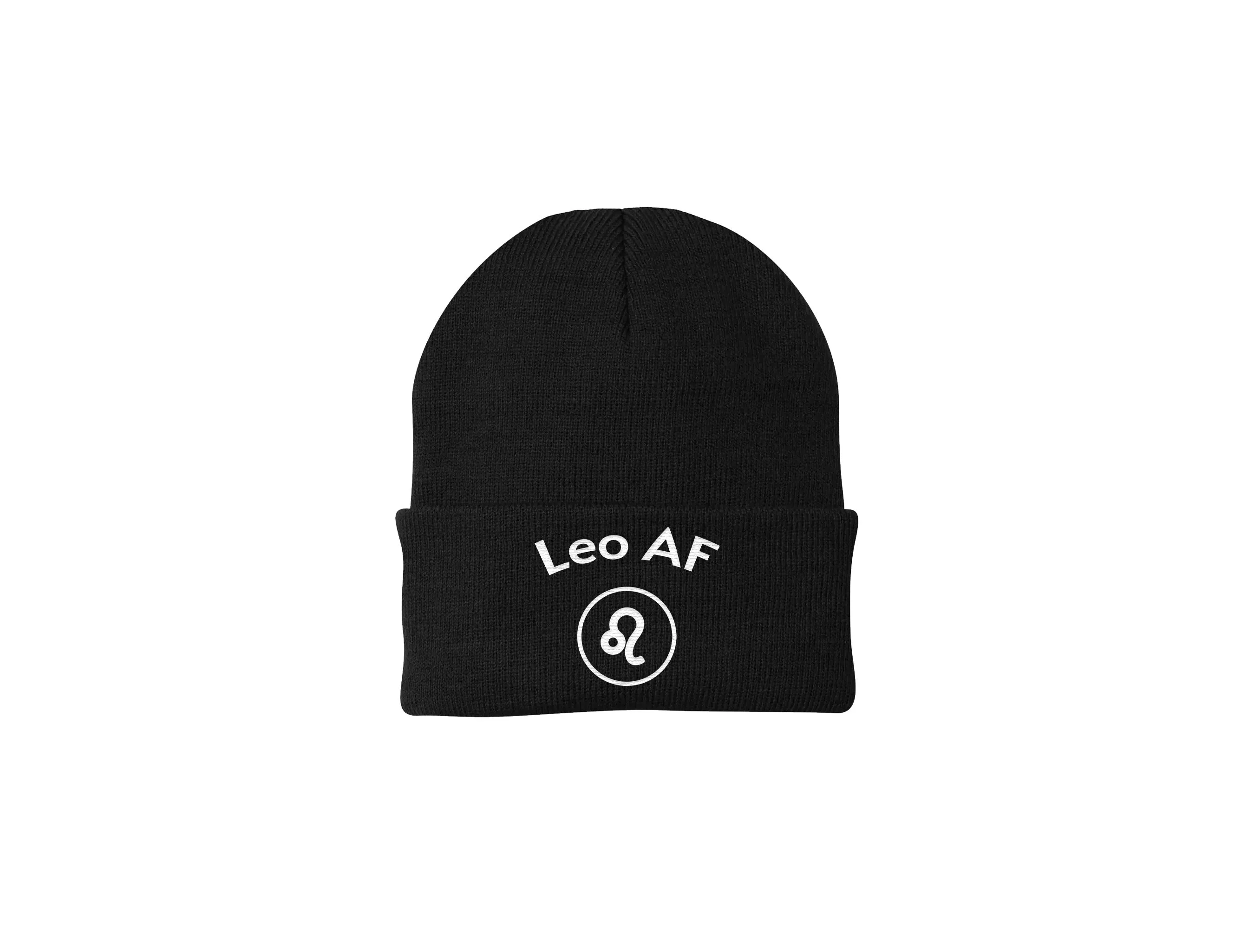 Leo AF - Horoscope Embroidered Winter Beanie