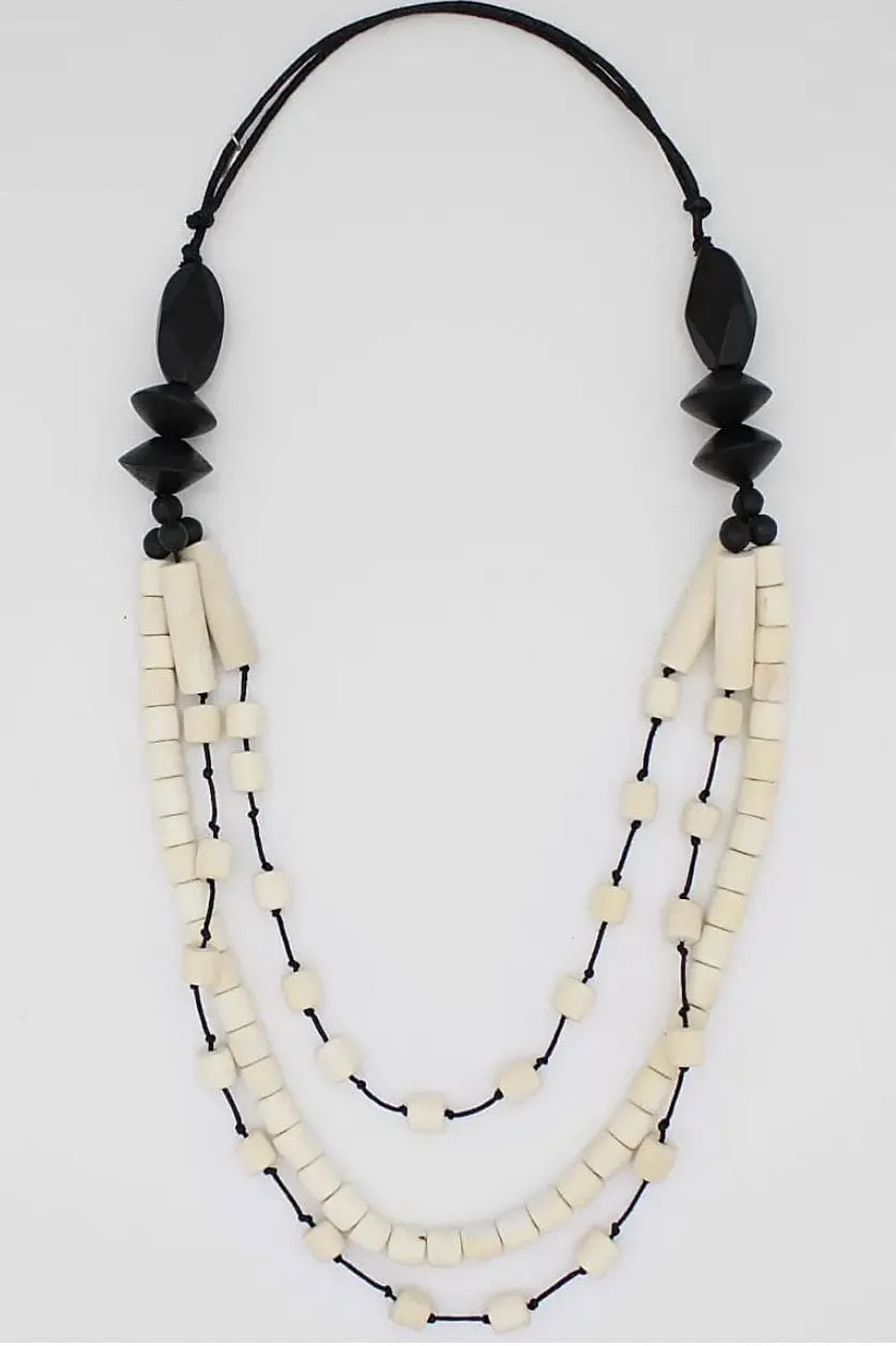 Lightweight Black & Creme Necklace