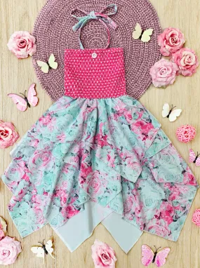 Lovely Spring Days Smocked Handkerchief Dress