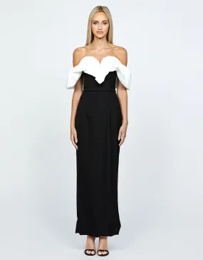 MAXINE OFF SHOULDER RUFFLE MAXI BL64D18L