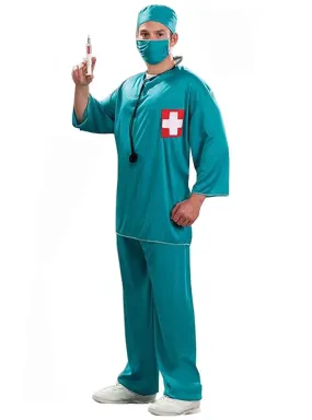 Medical Surgical Scrubs Plus Size Mens Doctor Costume