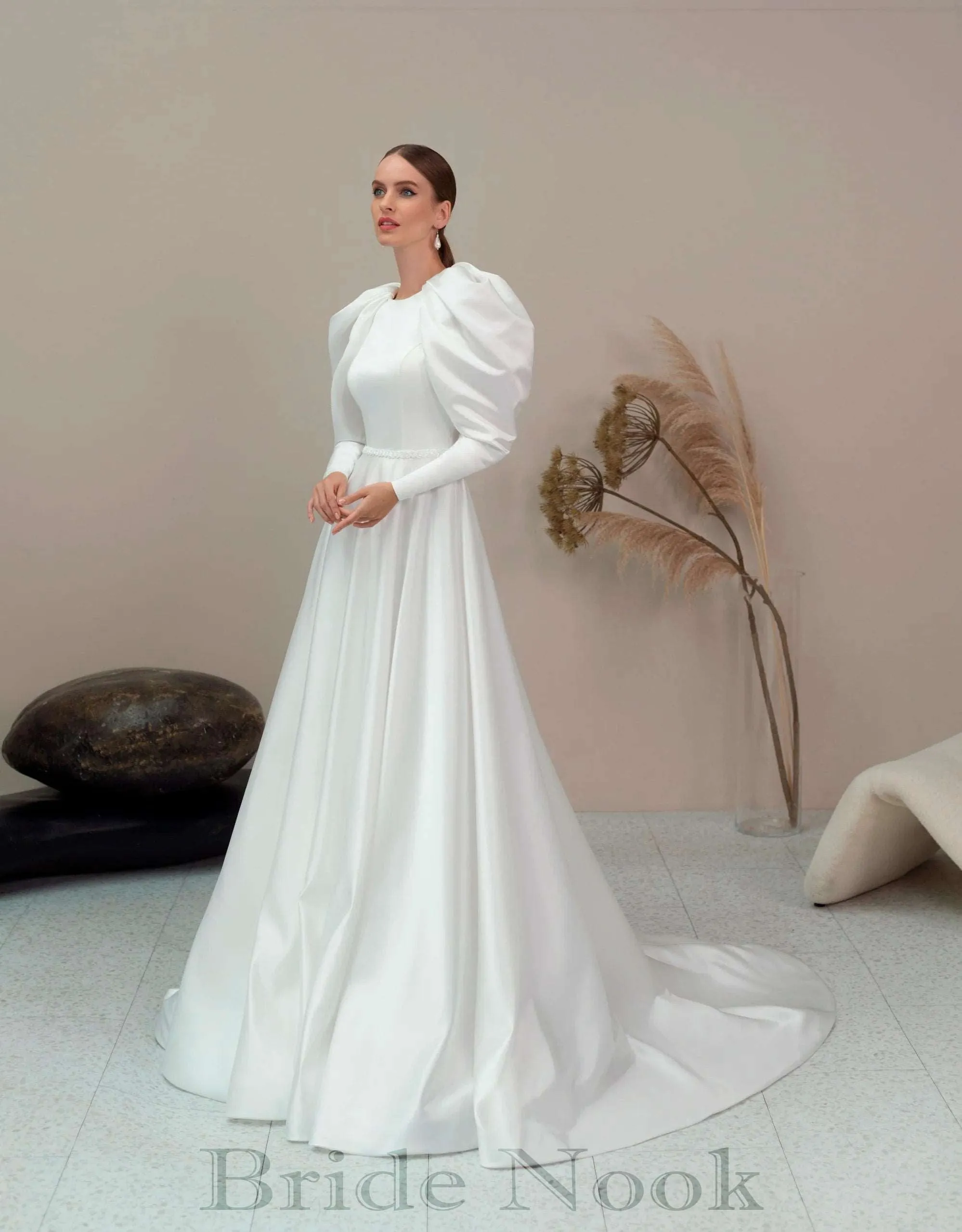 modest wedding dress | long sleeve gown  | Bride Nook