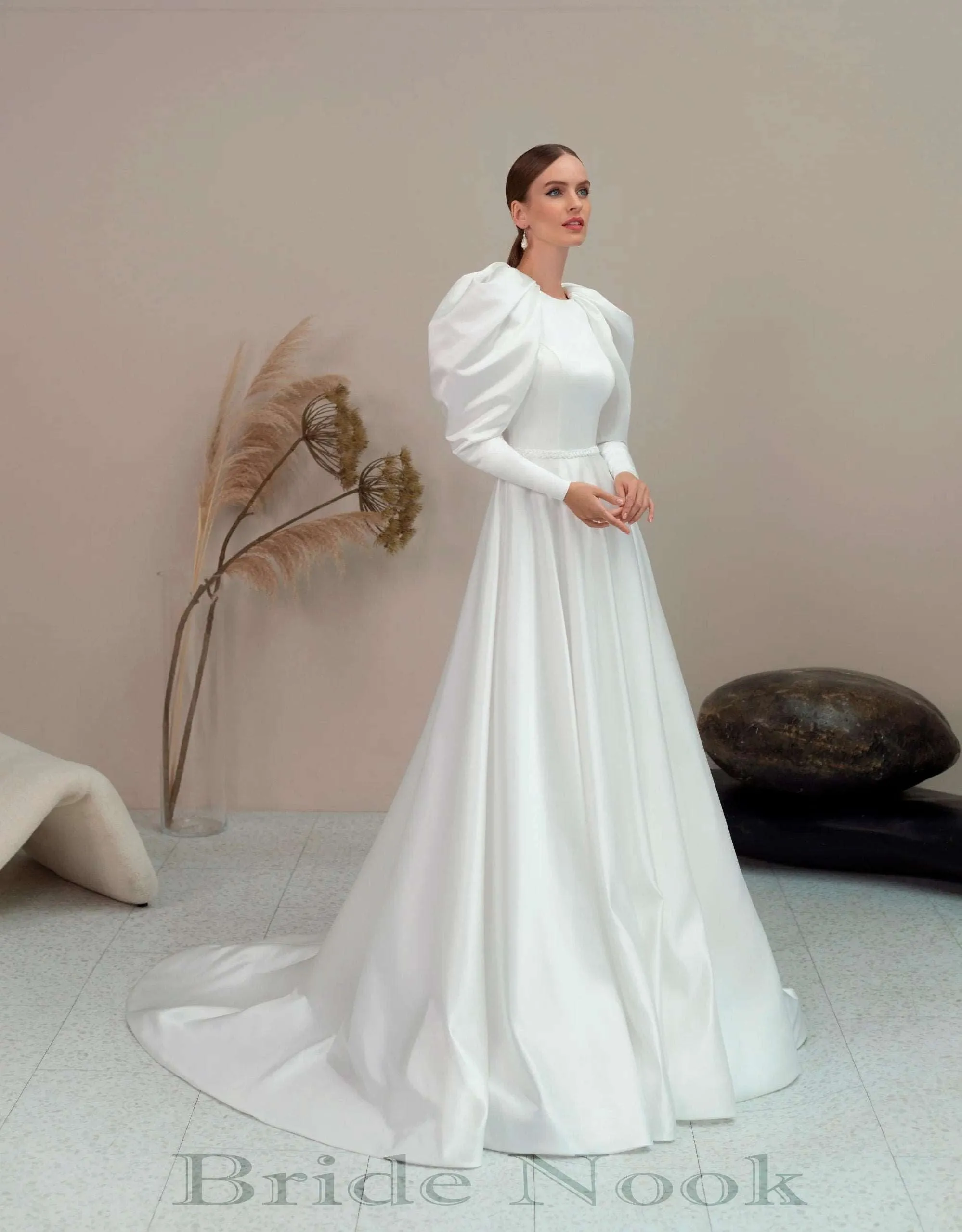 modest wedding dress | long sleeve gown  | Bride Nook