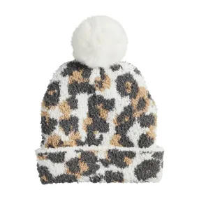 Mud Pie Leopard Beanie - Ivory