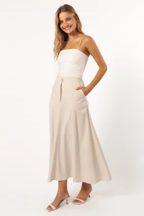 Odetta Maxi Skirt - Oatmeal