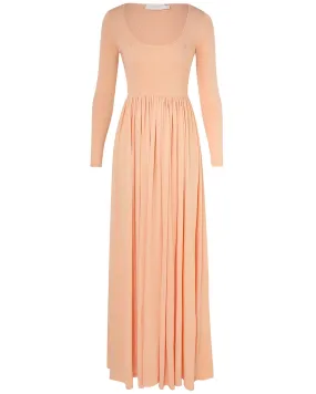 Peach Metallic Natura Scoop Dress