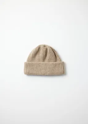 R5054 Recycle Wool Blend 2×2 Beanie Beige