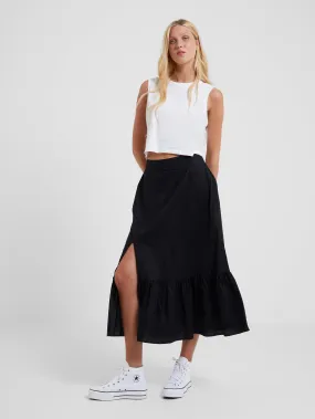 Rhodes Cotton Poplin Ruffle Maxi Skirt