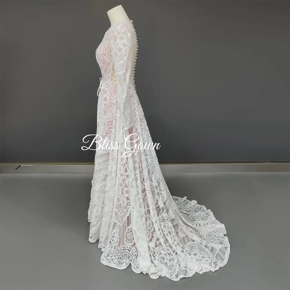 Ruched Boho Lace Fantasy