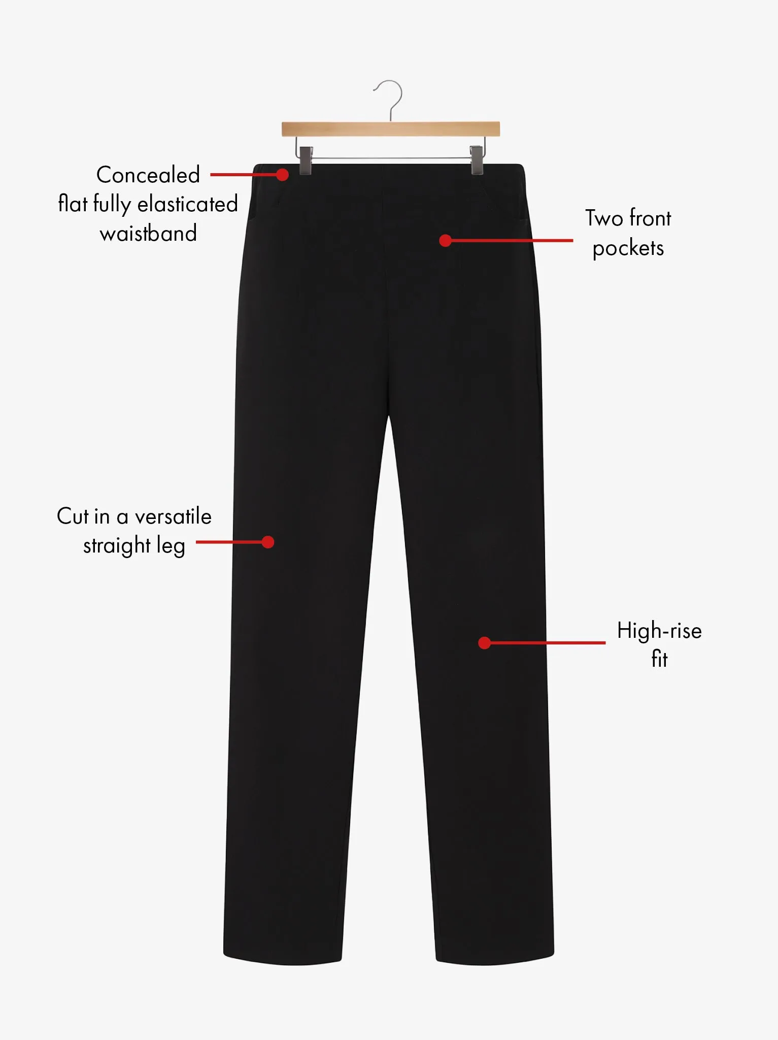 Ruth Stretch Trouser - Black