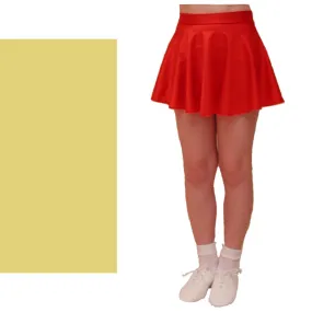 SALE - ECS - LYCRA SHORT LENGTH CIRCULAR DANCE SKIRT - PALE GOLD