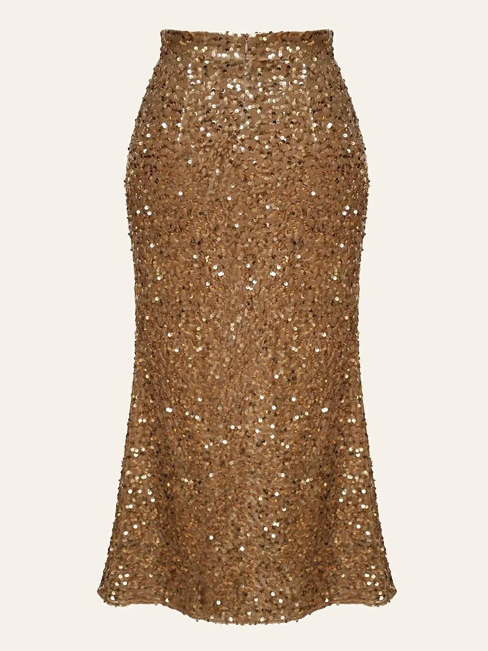 Sequin Decorated Velvet Skirt