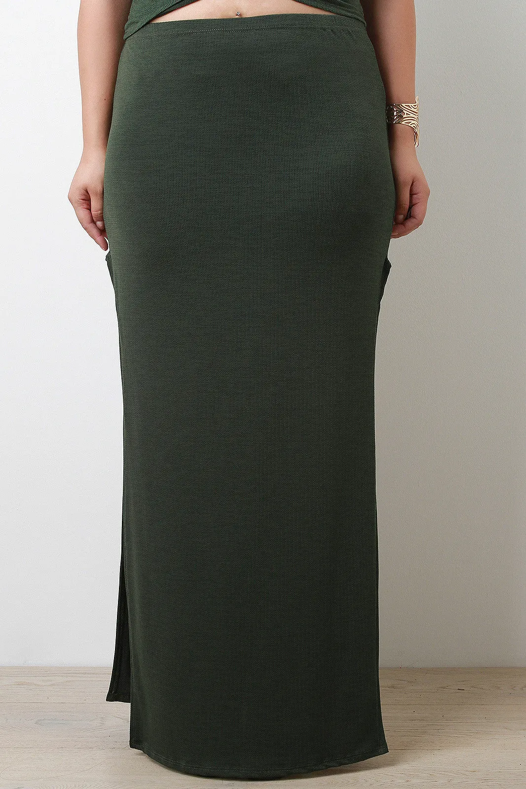 Side Slit Maxi Skirt