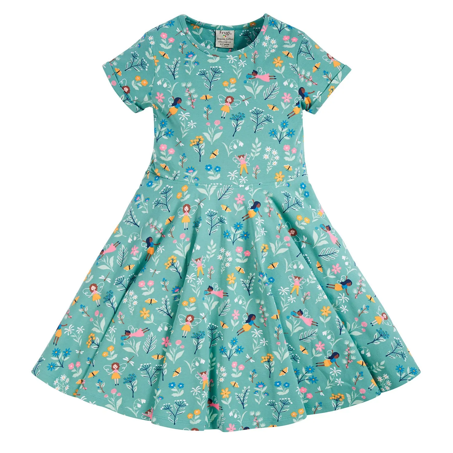 Skater dress- forest fairies: Size 3-4Y