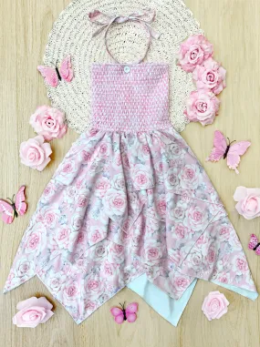 Smell The Flowers Smocked Handkerchief Dress