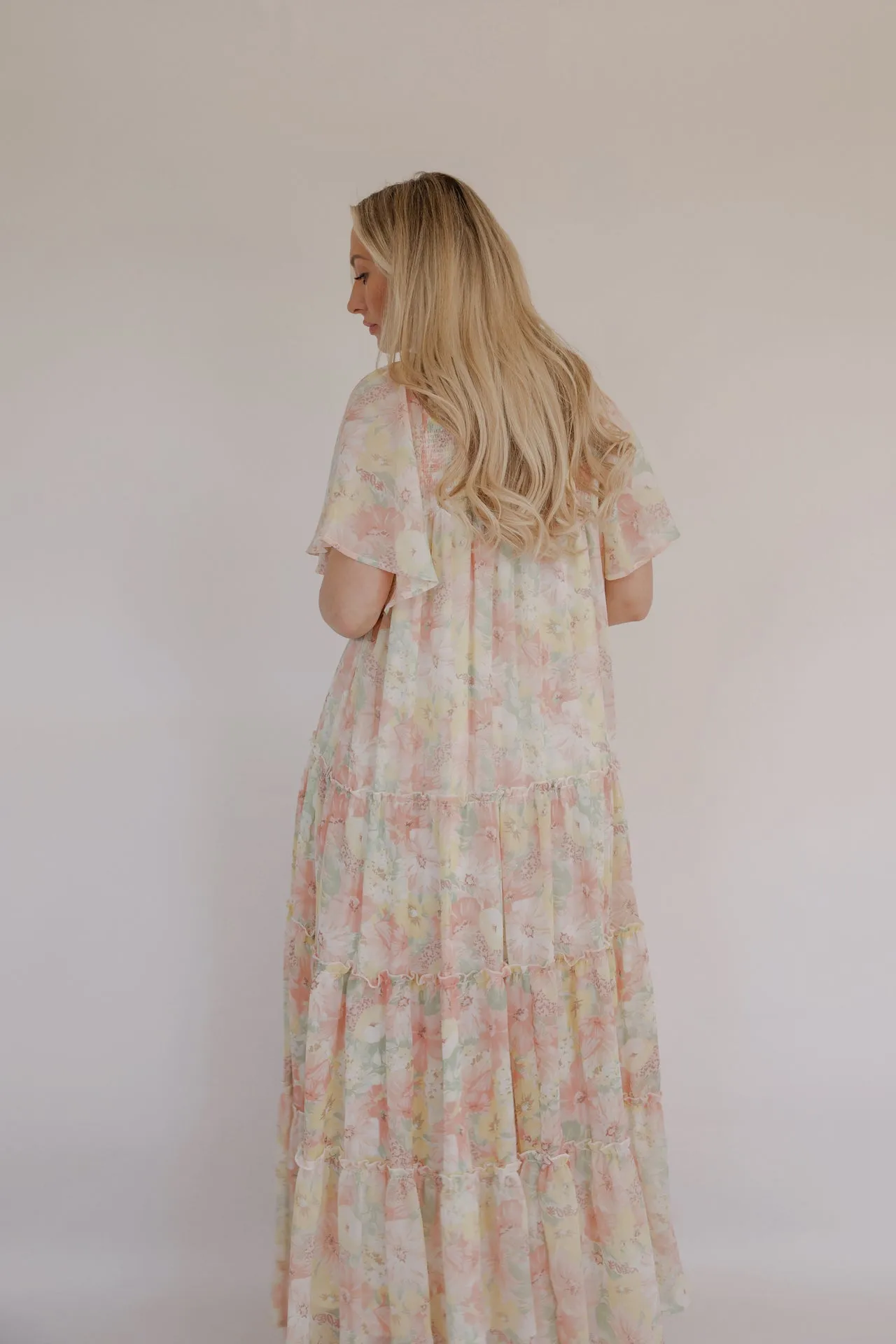 Spring Blooms Maxi Dress - Pink