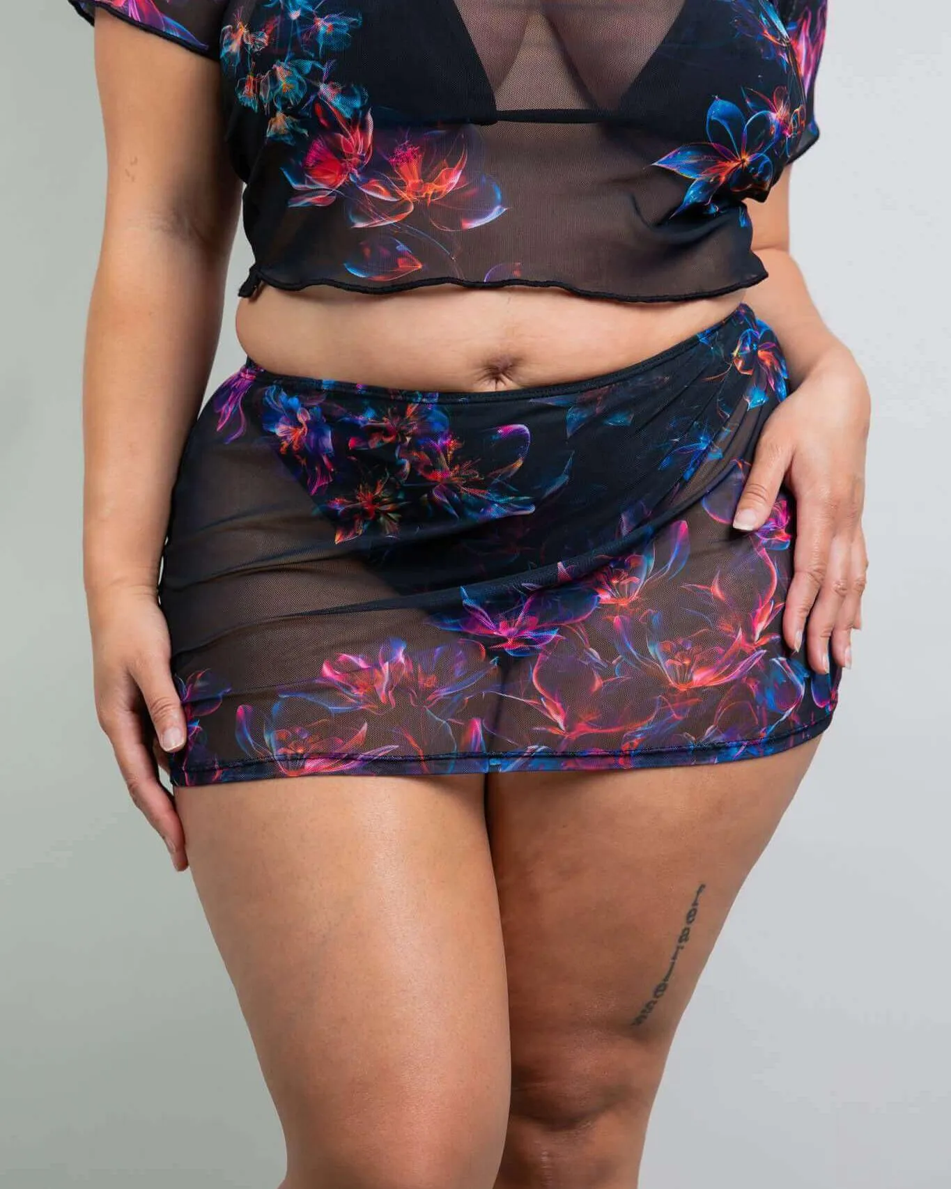 Starflora Mesh Extra Mini Skirt