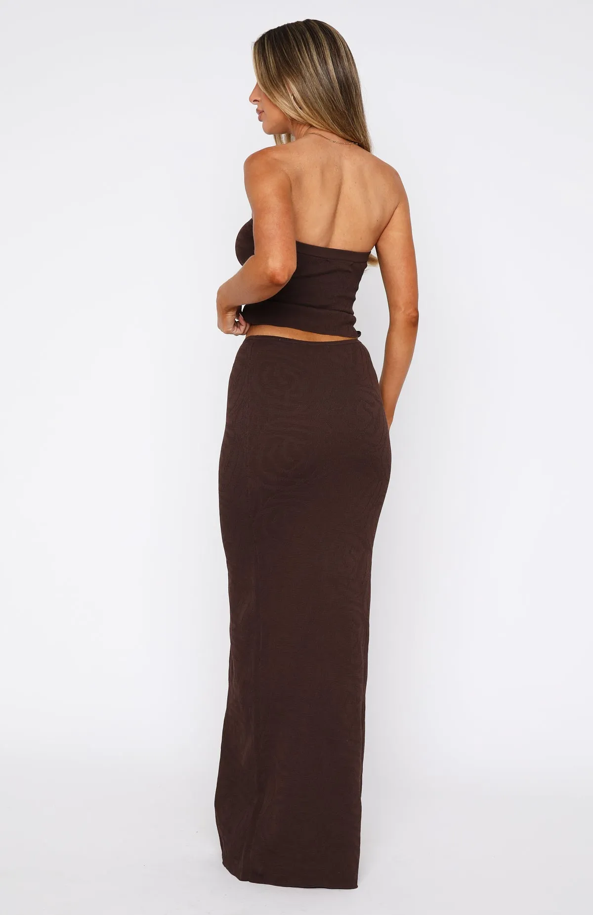 Still In Love With You Maxi Skirt Chocolate