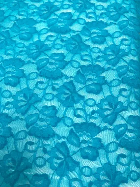 Stretch Lace - 72-inches Wide Turquoise