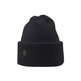 Superyellow Norden Black Merino Wool Beanie (Unisex)