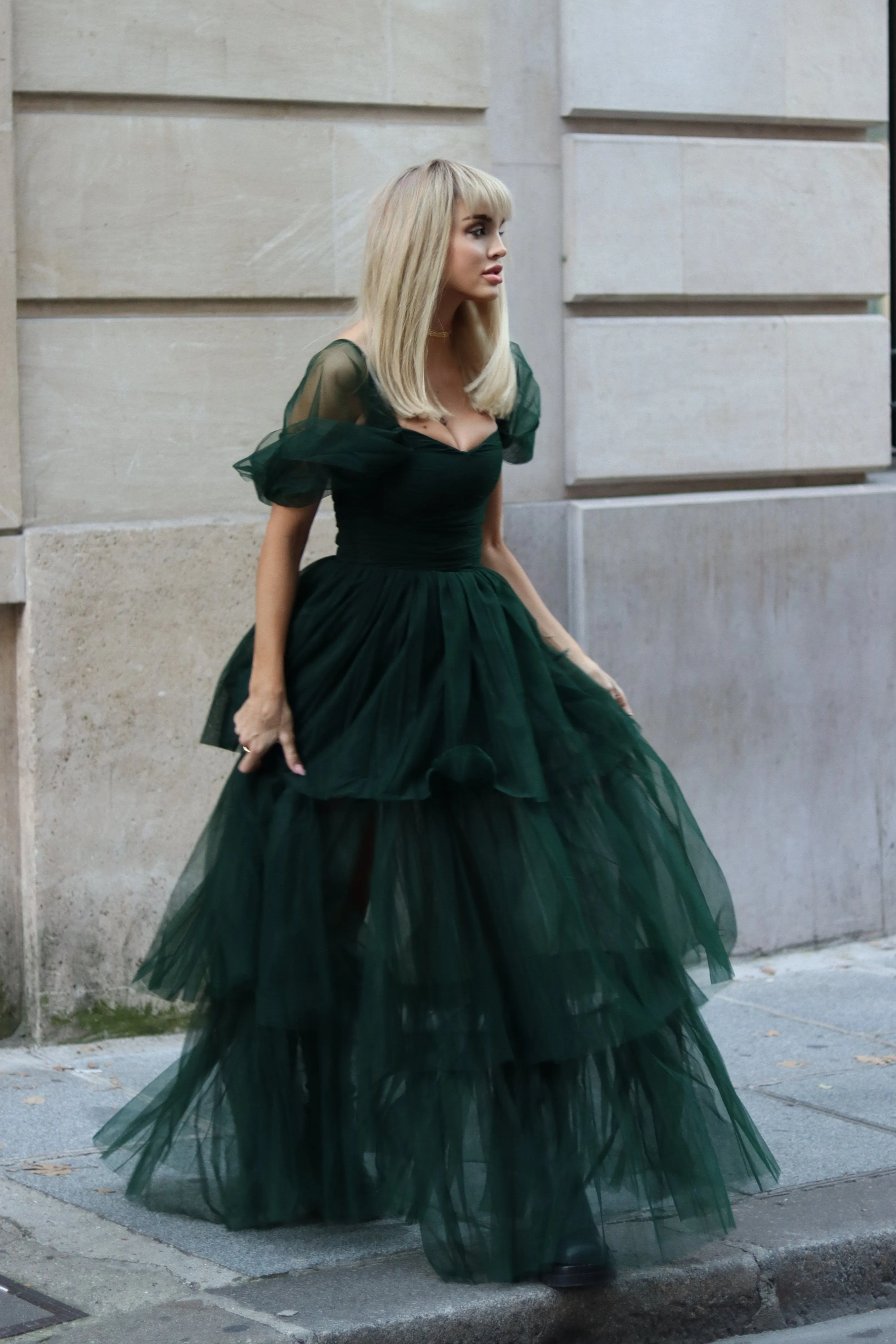 Sydney Maxi Dress in Forest Green