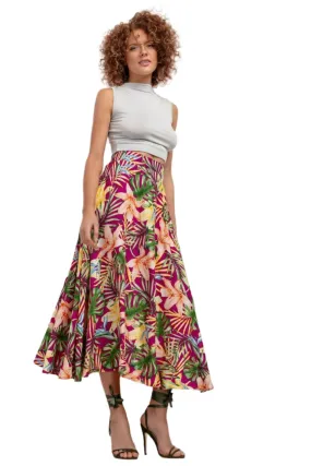 TEEK - Patterned Print Flared Skirt