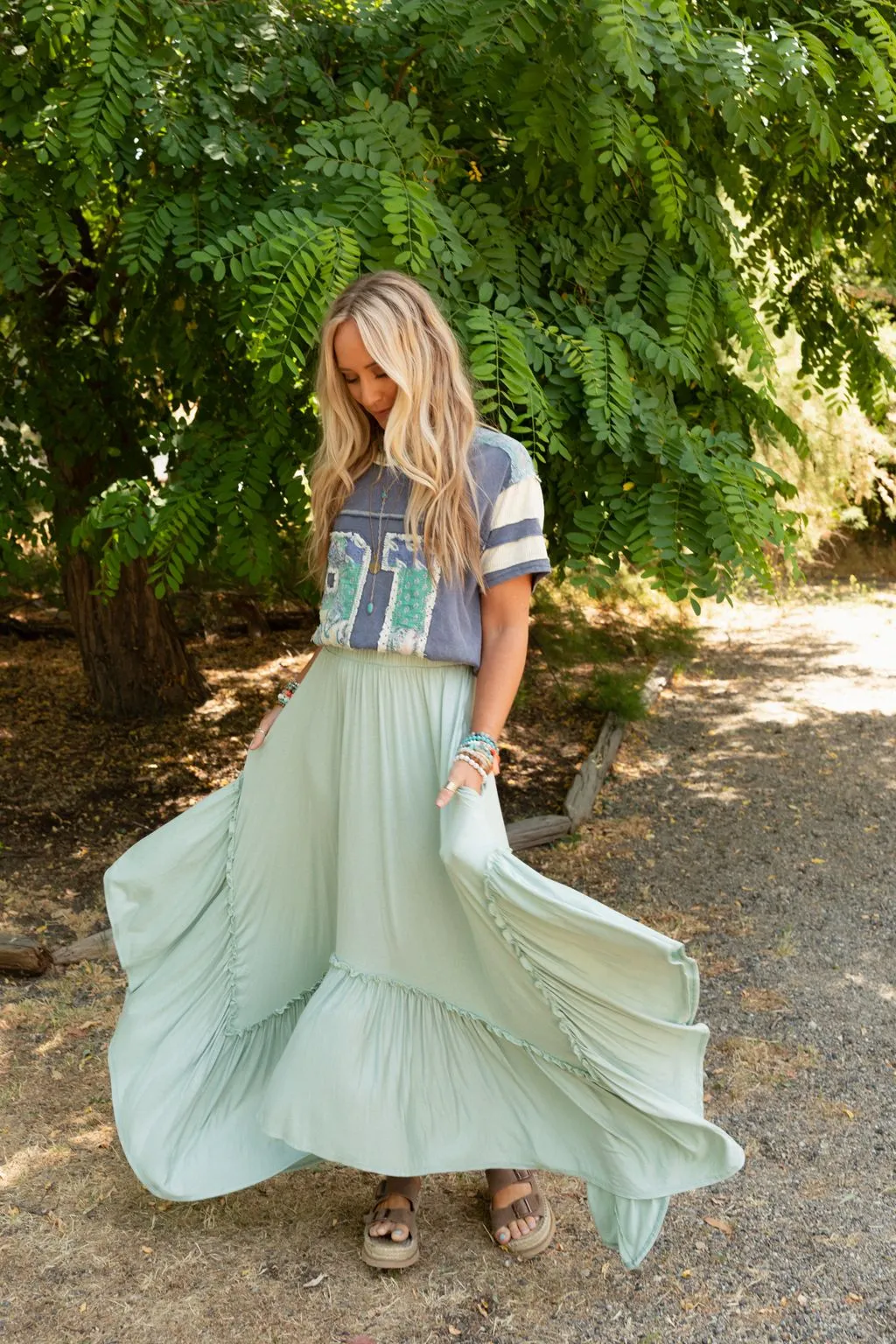 The Nest Forever Beauty Maxi Skirt - Pale Sage