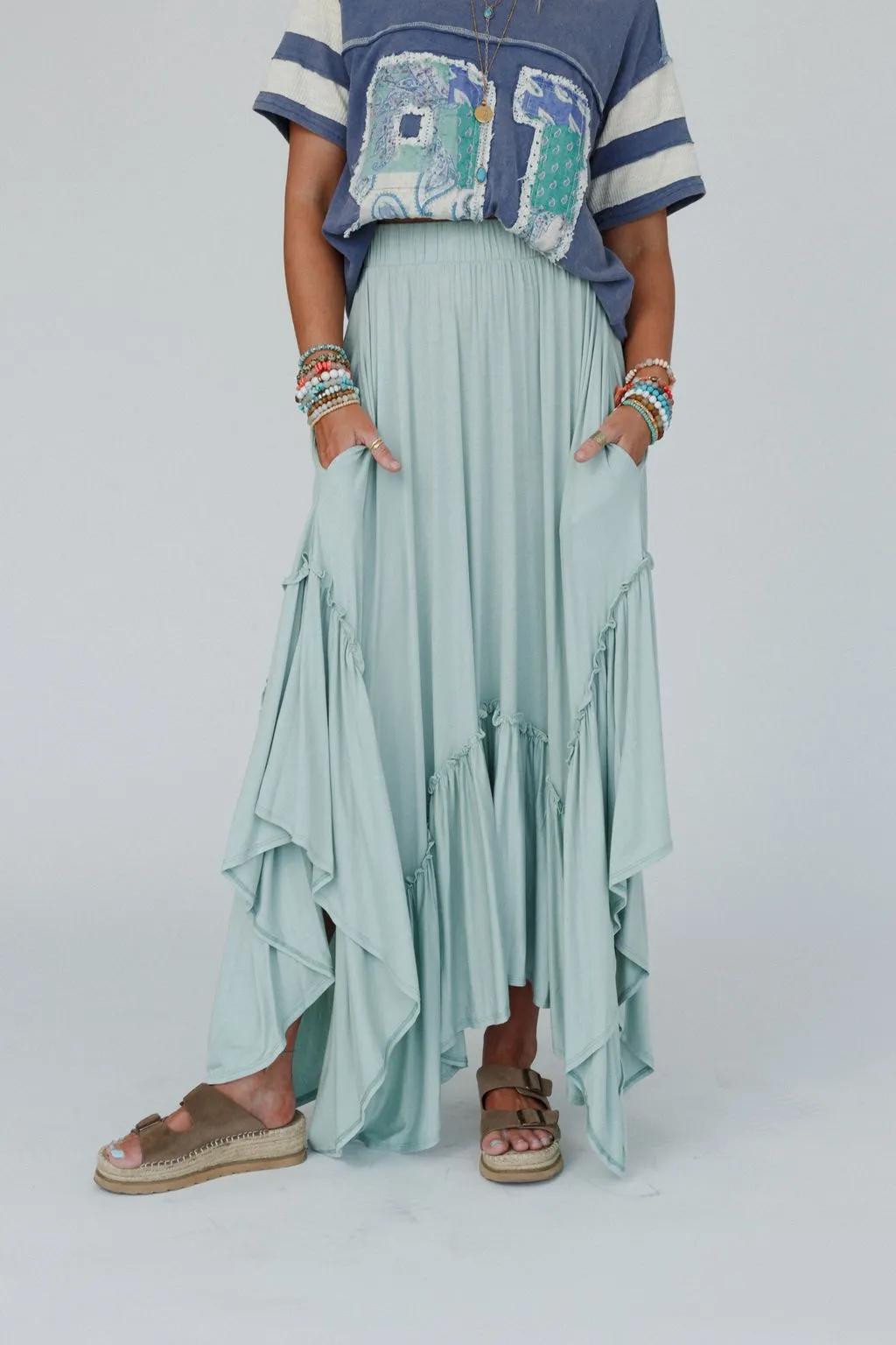 The Nest Forever Beauty Maxi Skirt - Pale Sage