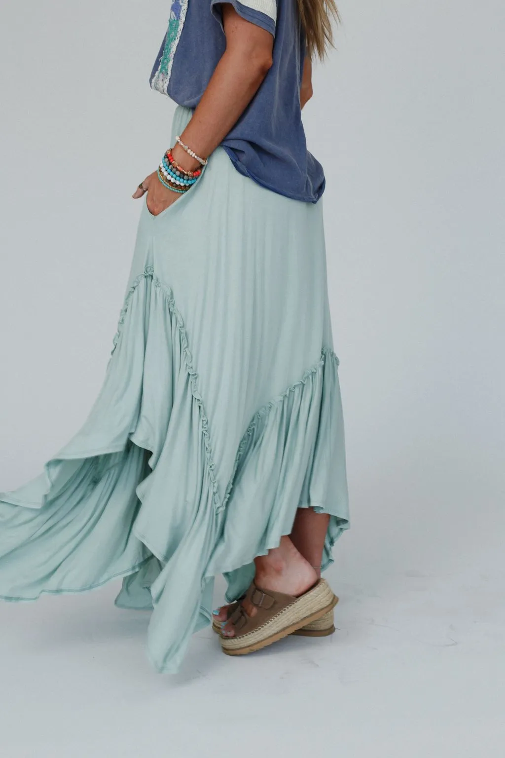 The Nest Forever Beauty Maxi Skirt - Pale Sage