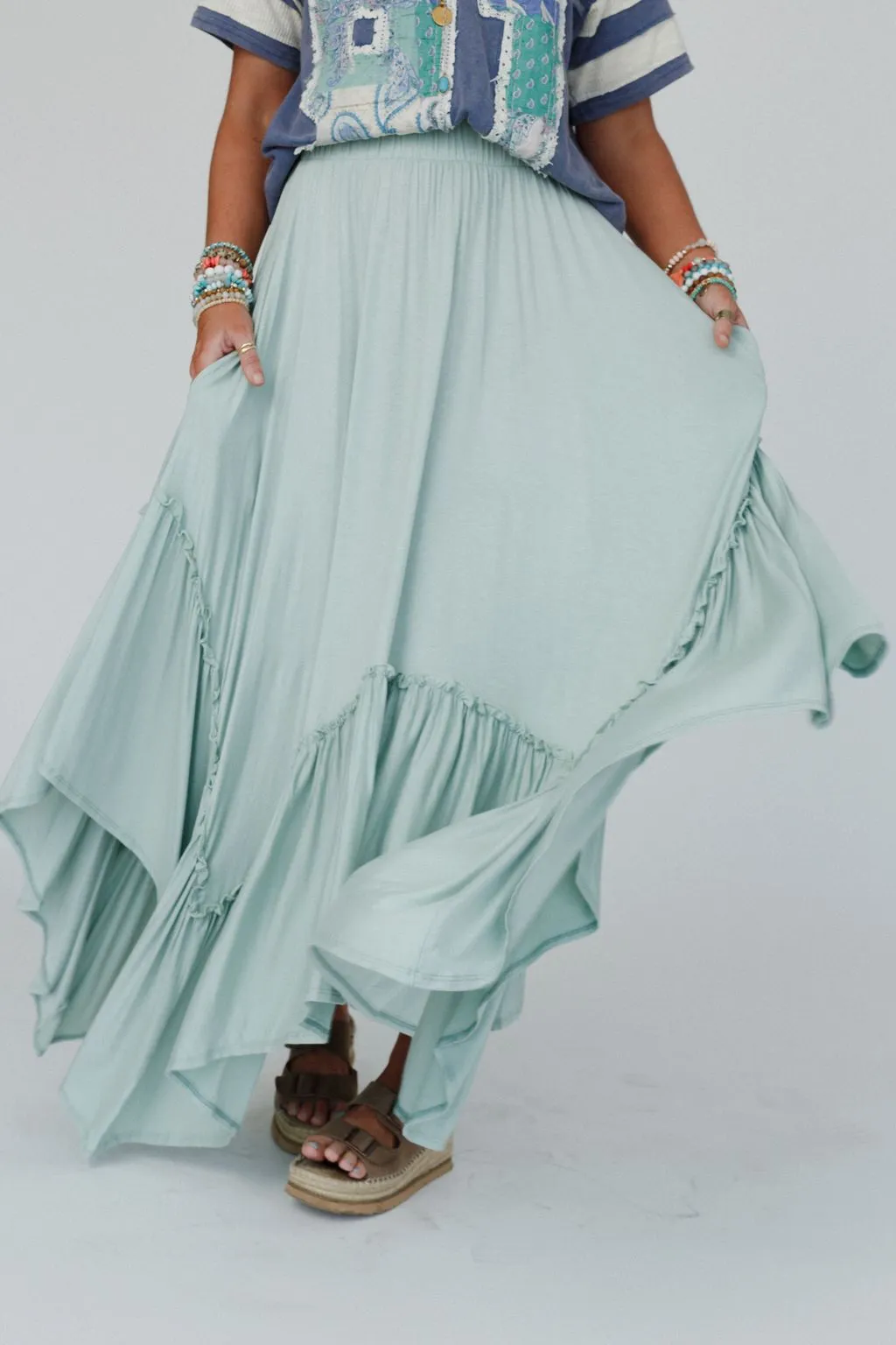 The Nest Forever Beauty Maxi Skirt - Pale Sage