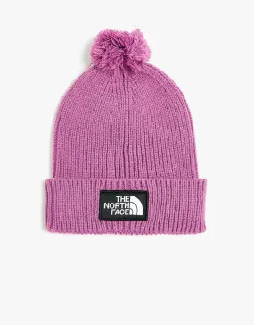 The North Face Box Logo Pom Beanie  - Pikes Purple