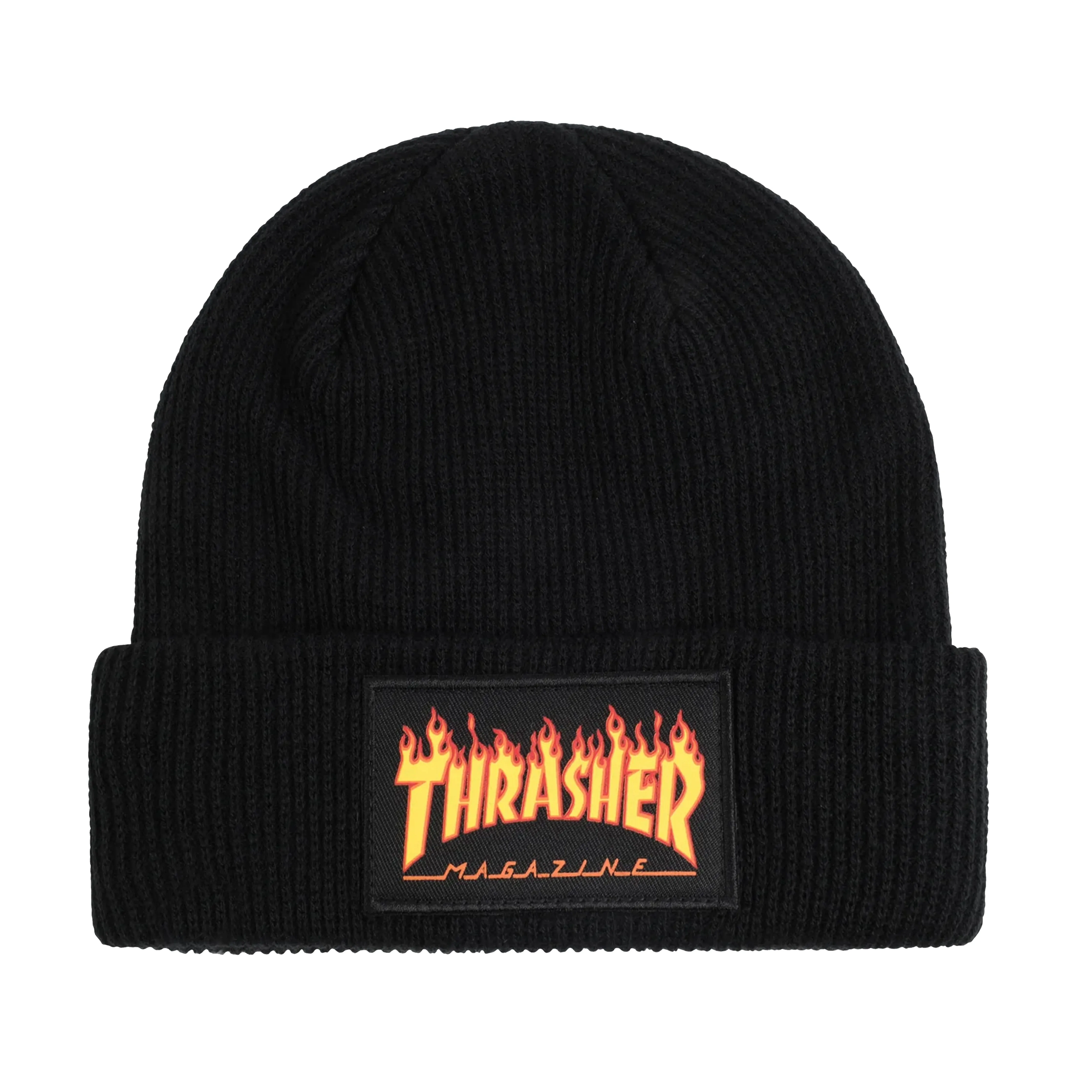 Thrasher Magazine Flame Patch Beanie - Black