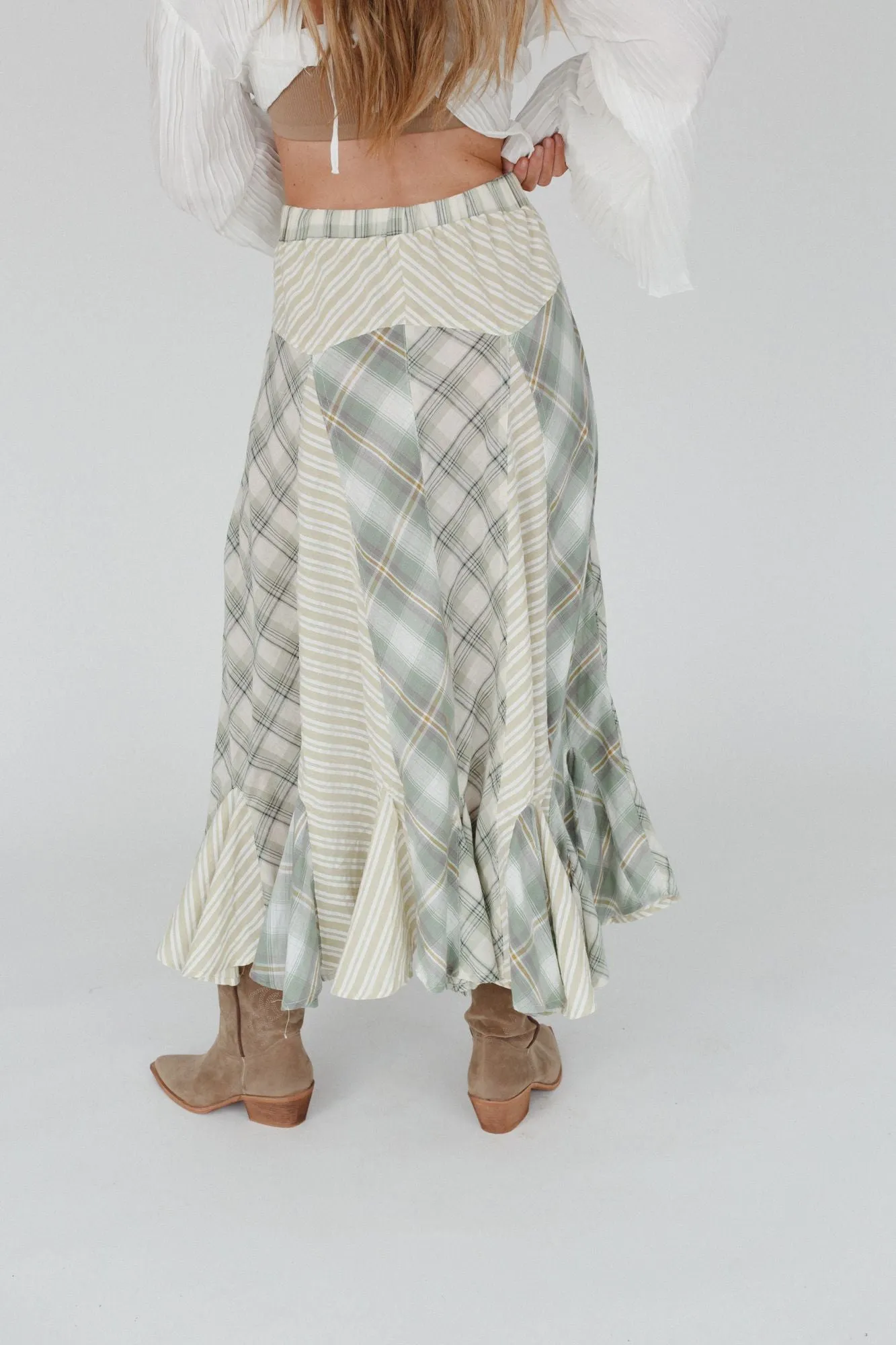 Twirl With Us Maxi Skirt - Sage