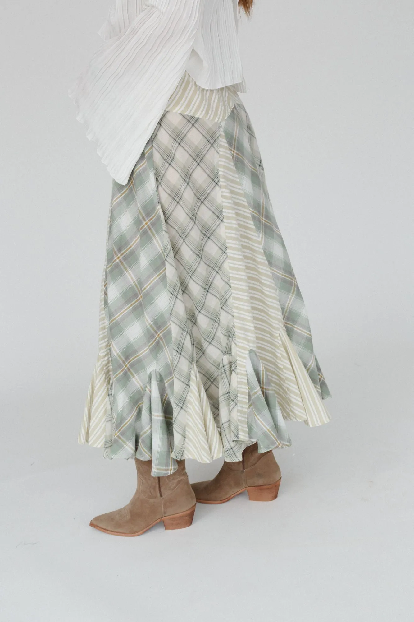 Twirl With Us Maxi Skirt - Sage