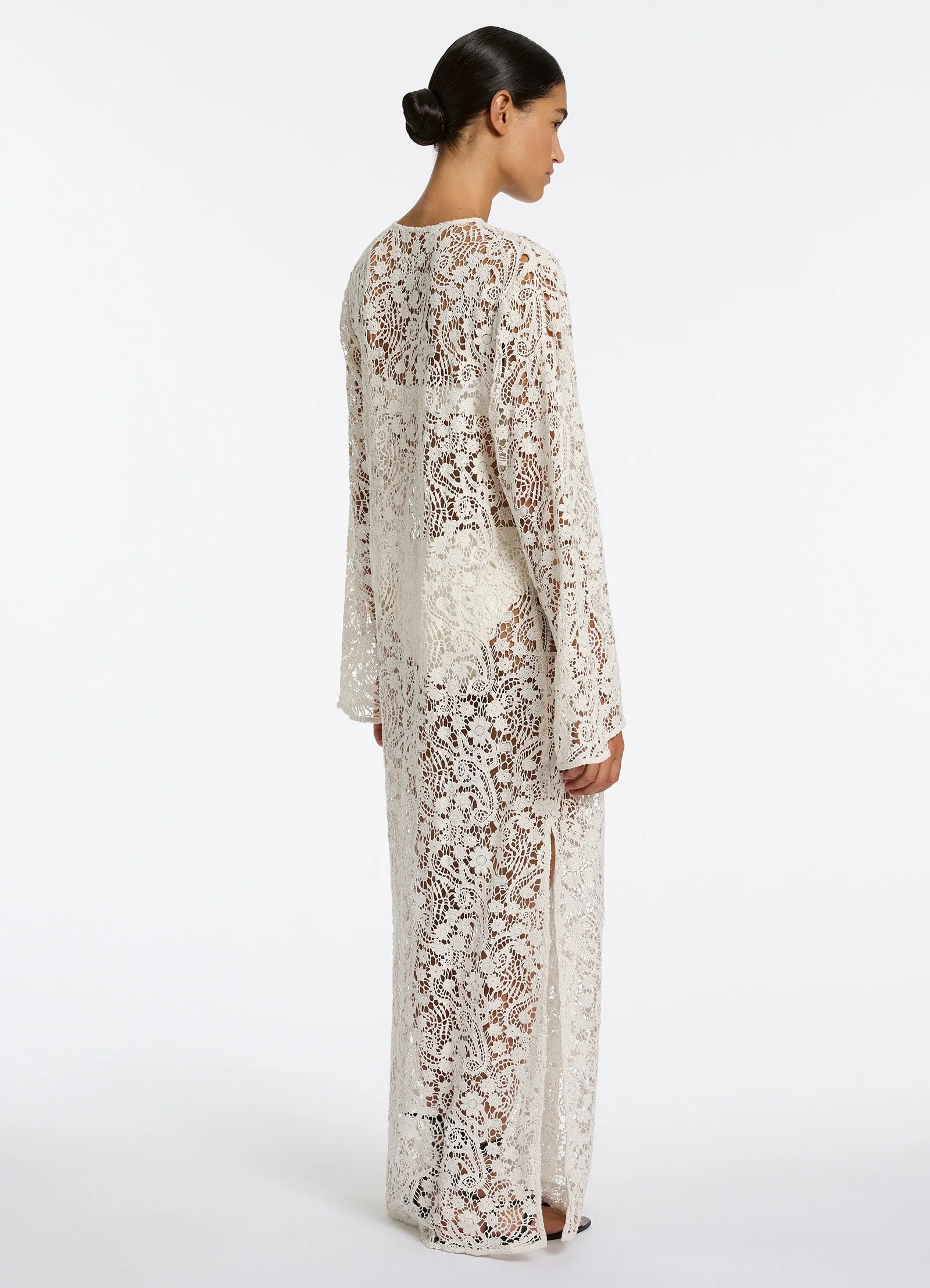 Velana Lace Maxi Kaftan - Cream