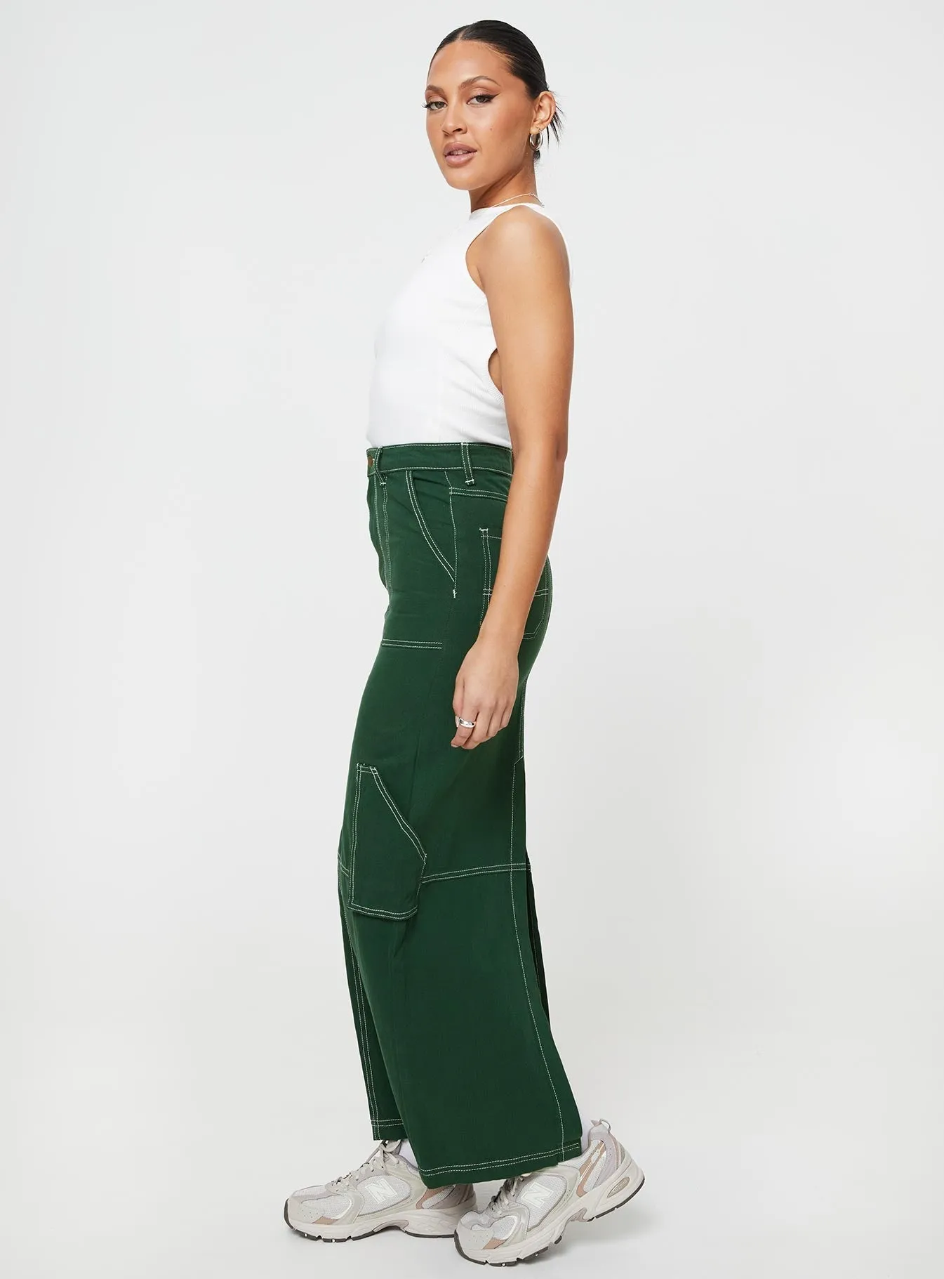 Vine Maxi Skirt Green