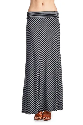 Women's Chevron Stripe Maxi Skirt