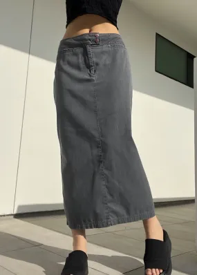 Y2k Gray Maxi Skirt (M)