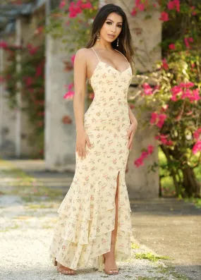 Yellow Greta Floral Maxi Dress